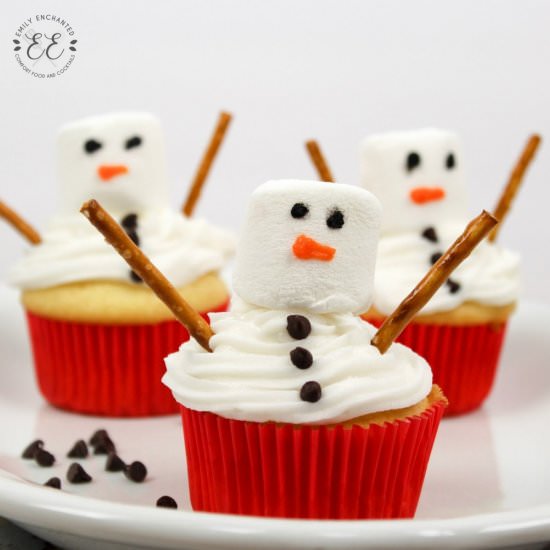 Snowman Cupcakes