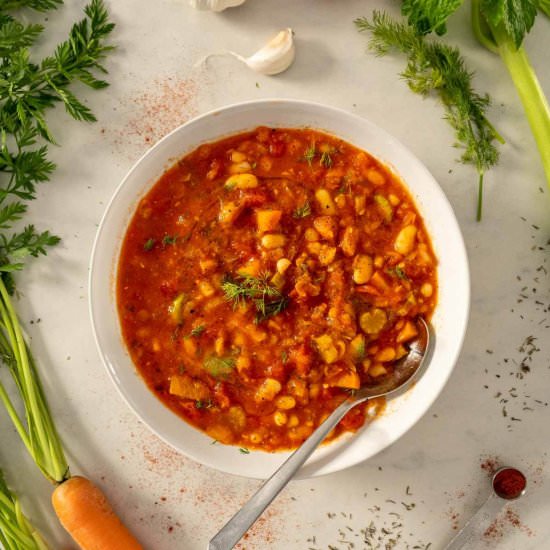 Fasolada Greek White Bean Soup