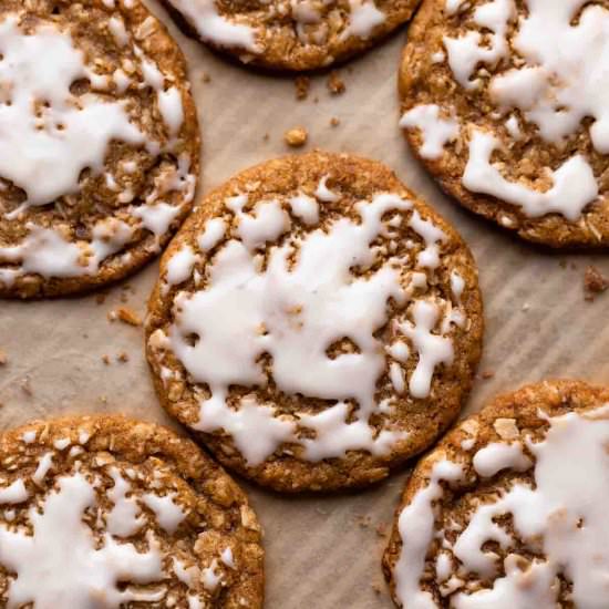 Soft Iced Oatmeal Cookies