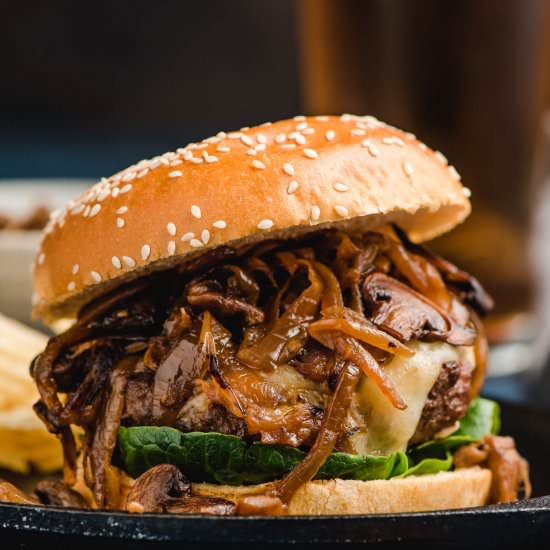 Mushroom Swiss Burger
