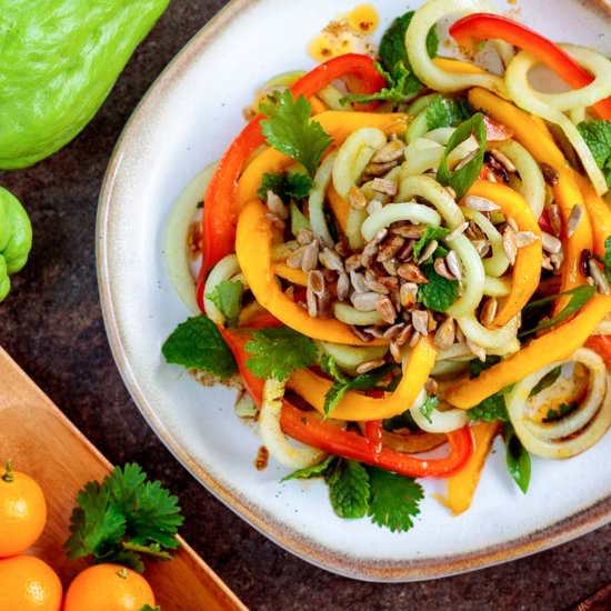 Crunchy Raw Chayote Salad