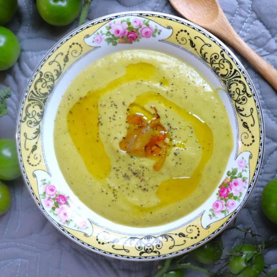 Roasted Green Tomato Soup