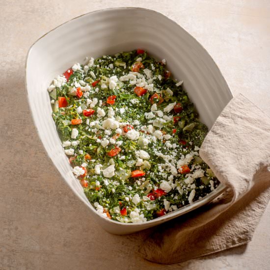 Spinach side dish with cheese