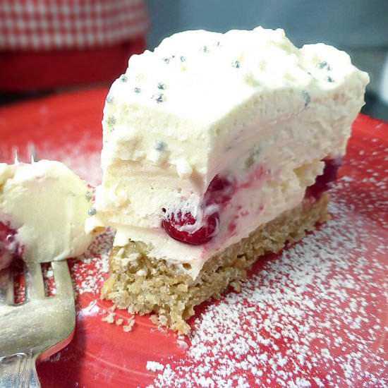 White chocolate truffle cake