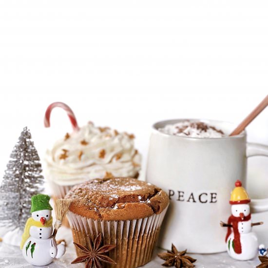 Vegan Gingerbread Muffins