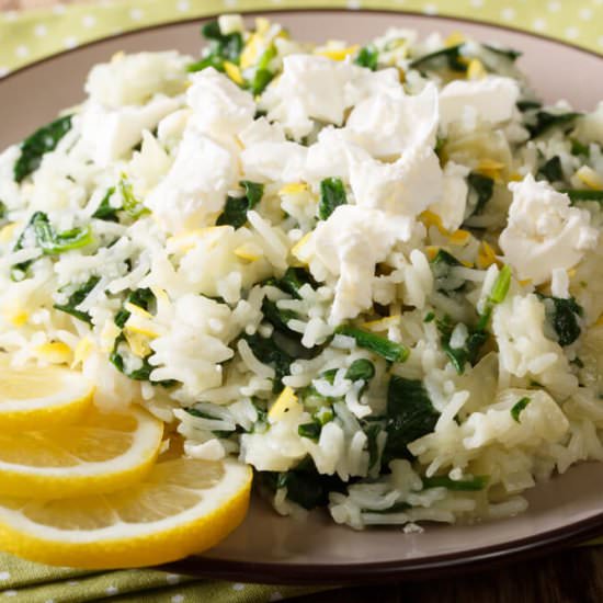 Perfect Greek Spinach Rice