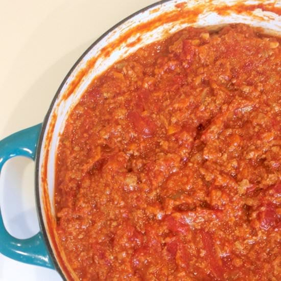 Turkey Bolognese Sauce