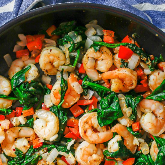 Mediterranean shrimp skillet