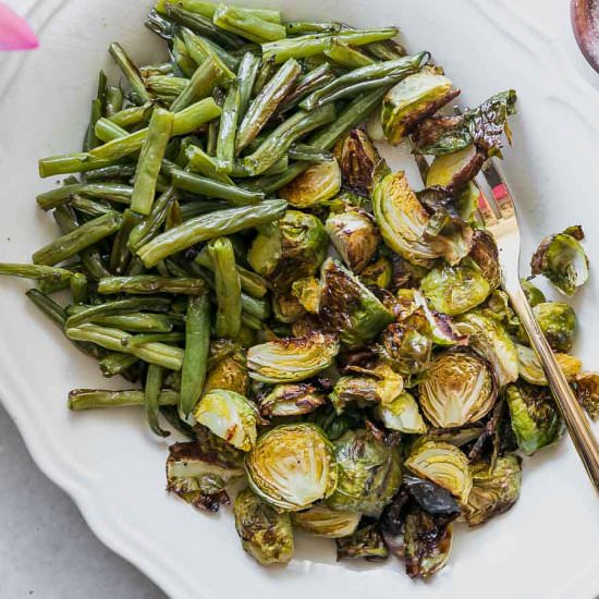 Roasted Brussels Sprouts and Green