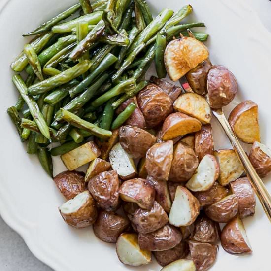 Roasted Green Beans and Potatoes