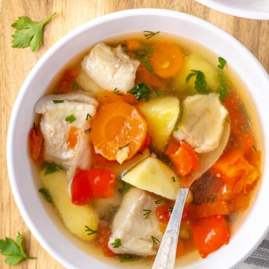 Homemade Fish Soup with Veggies