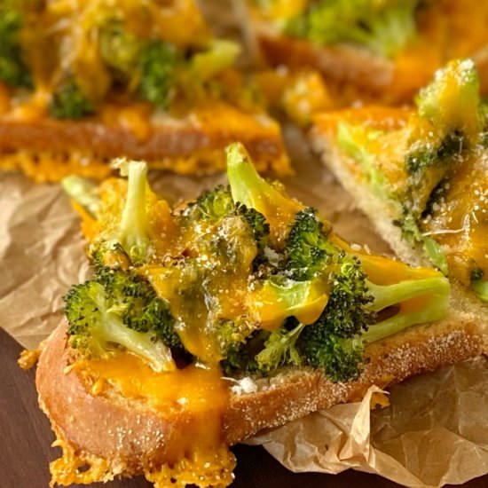 Broccoli Cheddar Toast