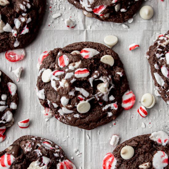 Peppermint Hot Cocoa Cookies