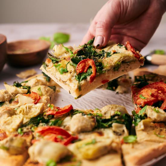 Artichoke pizza