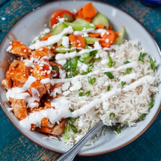 Buffalo Chicken Rice Bowl
