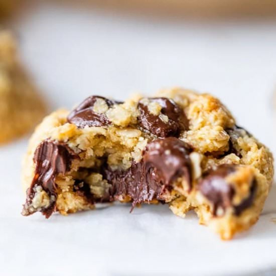 Healthy Chocolate Chip Oat Cookies!