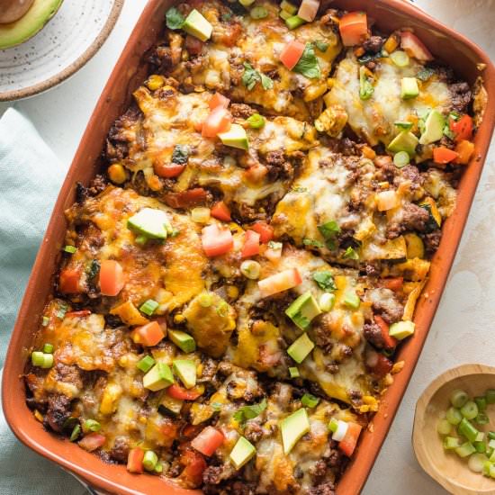Ground Beef Enchilada Casserole