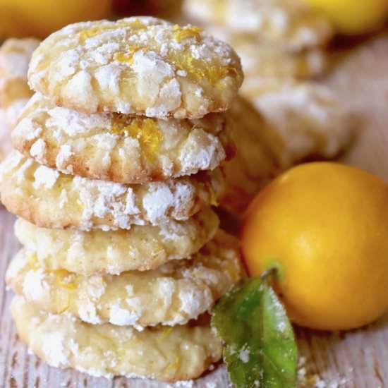 Meyer Lemon Crinkle Cookies