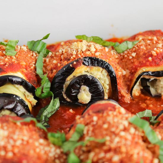 Vegan Eggplant Rollatini