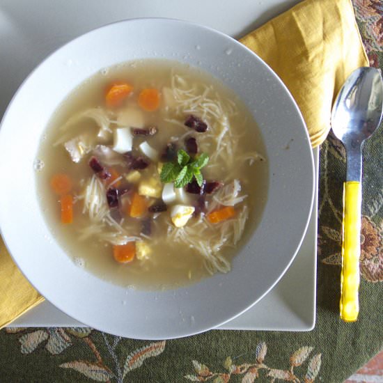 Picadillo Chicken Soup with Ham