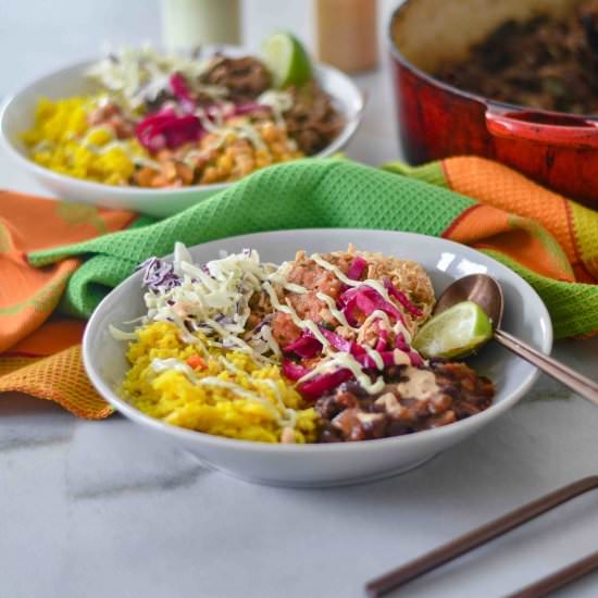 Slow Cooker 6 Mexican Chicken Bowls