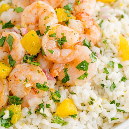 Shrimp with Chimichurri Rice