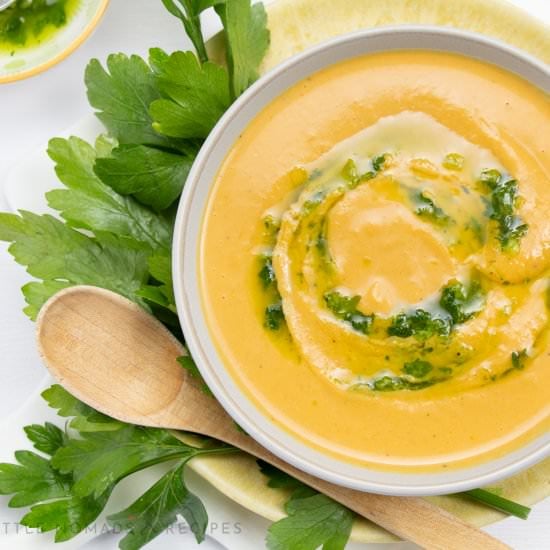 Butternut Squash Soup with Cream Ch