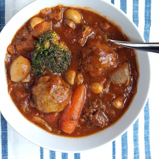 Beef Casserole with Dumplings