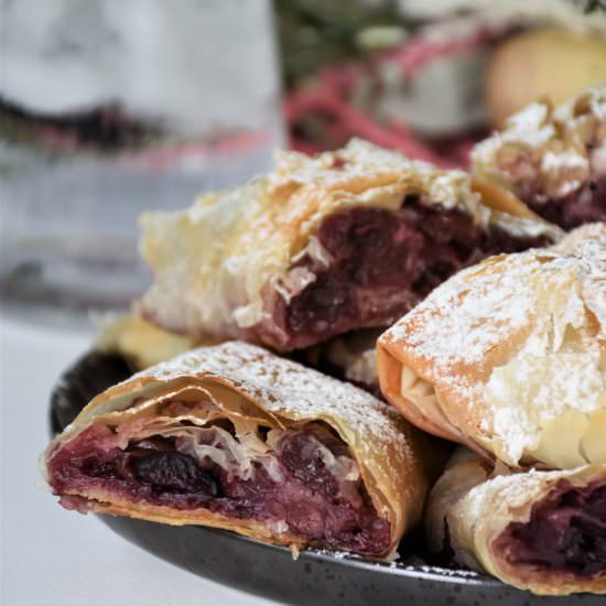 Sour Cherry & Filo Pastry Pie