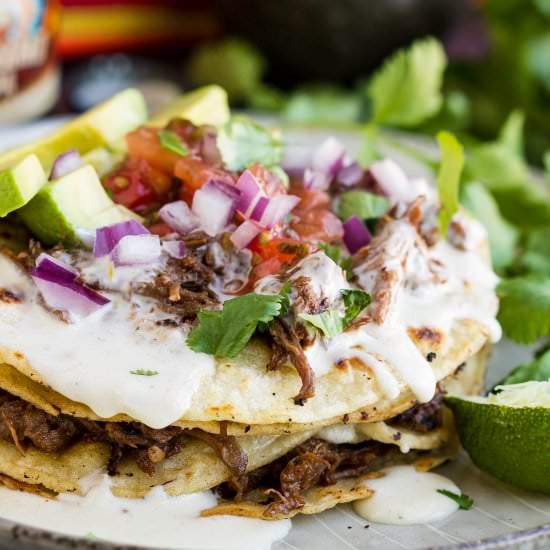 Quesabirria Stack {Cheese Birrias T