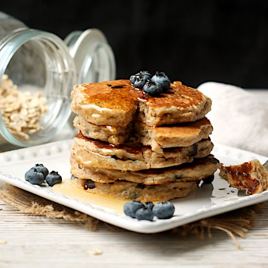 Blueberry Oatmeal Pancakes