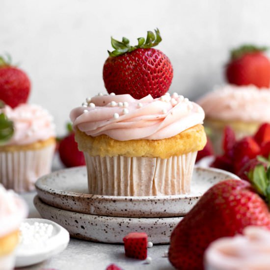 Strawberry Filled Cupcakes