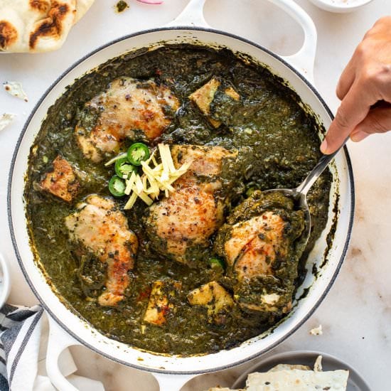 Chicken spinach curry[Saag]