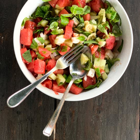 Watermelon and feta salad