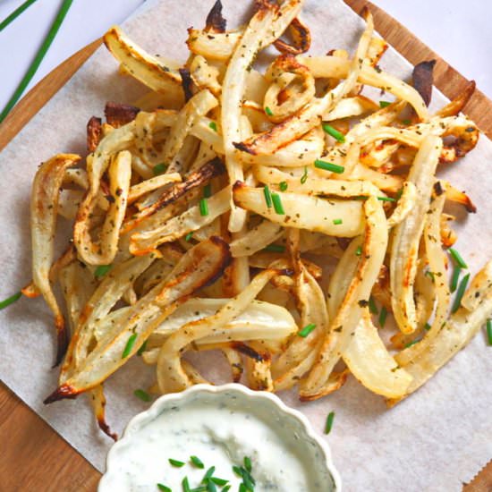 Turnip Fries With Creamy Yogurt Dip