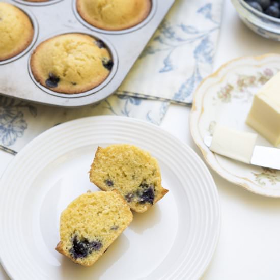 Blueberry Cornmeal Muffins