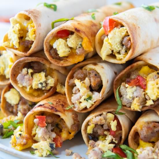 Baked Breakfast Taquitos