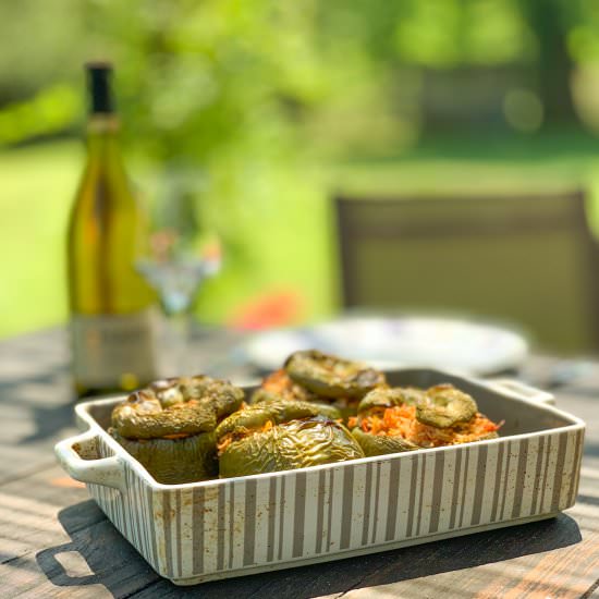 Stuffed green peppers