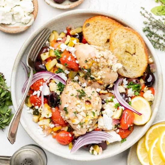 Greek Sheet Pan Chicken Thighs