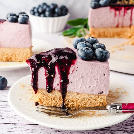 No Bake Blueberry Cheesecake