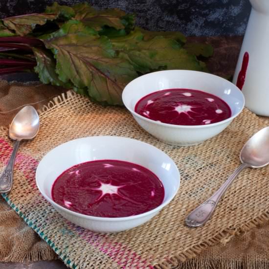 CREMA DE REMOLACHA CON YOGUR
