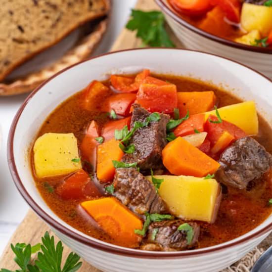 One Pot Soup with Beef or Lamb