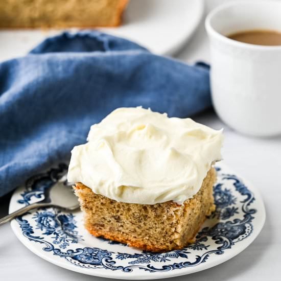 Easy Banana Snack Cake Recipe