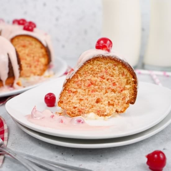 Double Cherry Chip Bundt Cake
