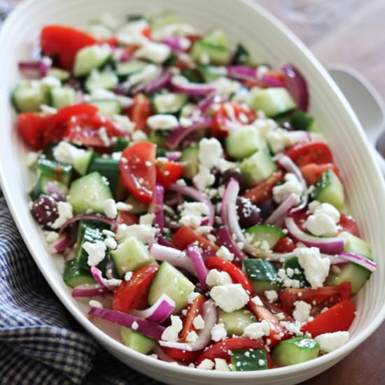 Best Simple Greek Salad with Feta