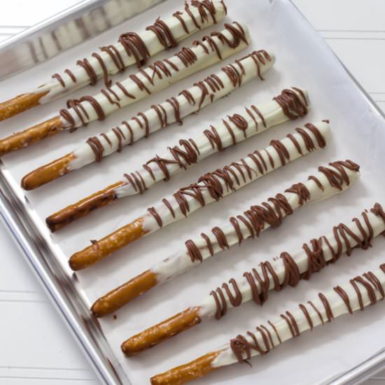 chocolate covered pretzel rods