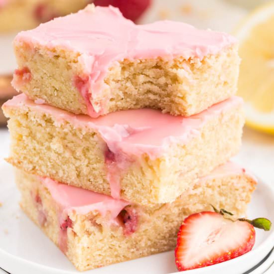 Strawberry Lemon Blondies