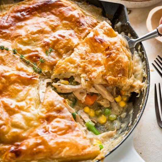 Turkey Pot Pie with Puff Pastry