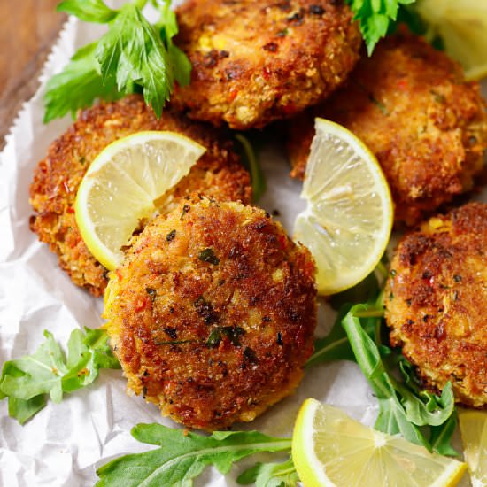 Vegan Creole Crab-less Cakes