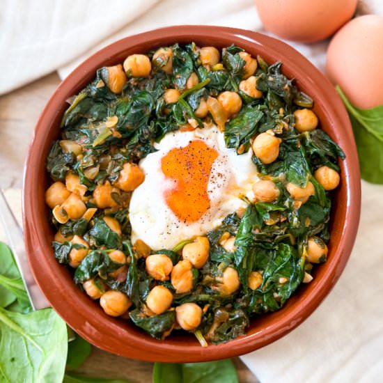 Spanish Spinach and Eggs